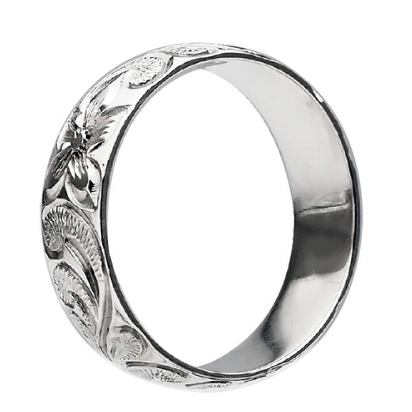 ハワイアンジュエリー リング 指輪 結婚指輪 オーダーメイド 1.75mm厚 幅6mm スターリングシルバー925 バレルリングの画像