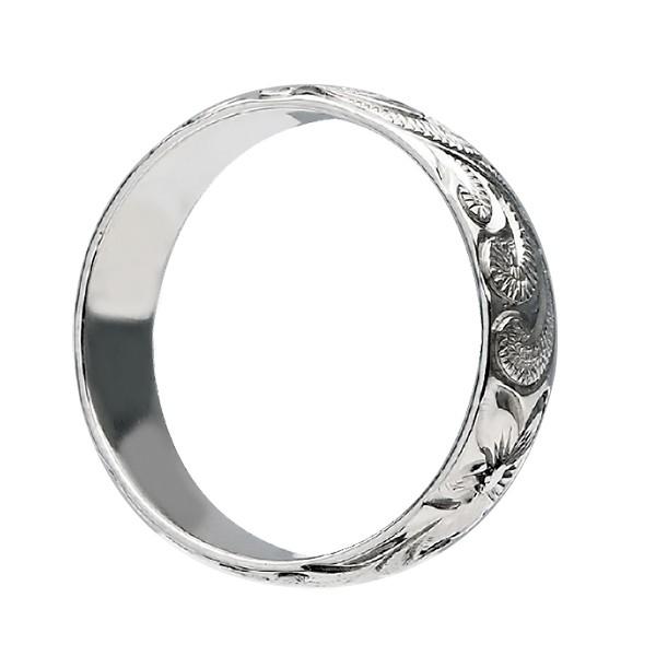 ハワイアンジュエリー リング 指輪 結婚指輪 オーダーメイド 1.75mm厚 幅6mm スターリングシルバー925 バレルリングの画像