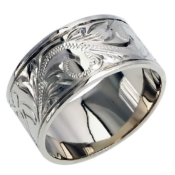 ハワイアンジュエリー リング 指輪 結婚指輪 オーダーメイド 1.75mm厚 幅8mm スターリングシルバー925 バレルリング