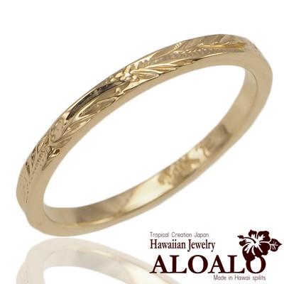 ハワイアンジュエリー リング 指輪 14k ゴールド ハワイアンスクロール