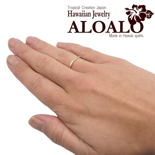 ハワイアンジュエリー リング 指輪 14k ゴールド ハワイアンスクロール