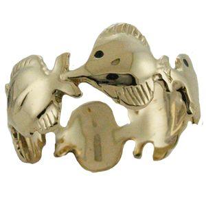 ハワイアンジュエリー リング 指輪 14k ゴールド エンゼルフィッシュリング 熱帯魚 ハワイ製の画像