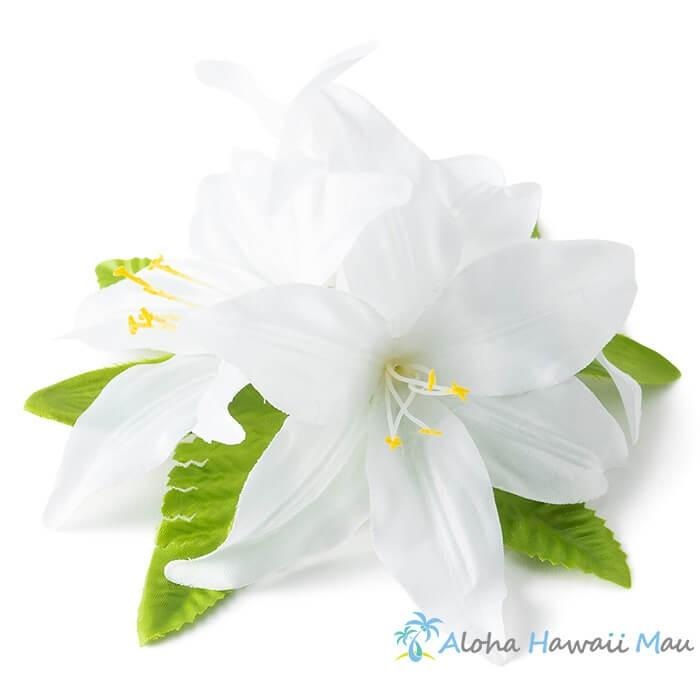 フラダンス 髪飾り スプレーリリー ヘアクリップ ホワイト フラワー 白色 百合 ハワイ 発表会 ウクレレ 和装 成人式 結婚式 卒業式 イベント 花 大きめ Fc Wh ハワイアン雑貨 Aloha Hawaii Mau 通販 Yahoo ショッピング