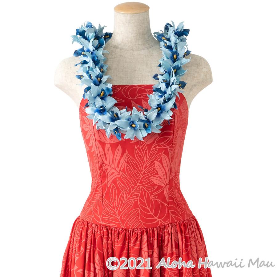 フラダンス レイ バンダ オーキッド ブルー 蘭のレイ ハワイ フラ 花の