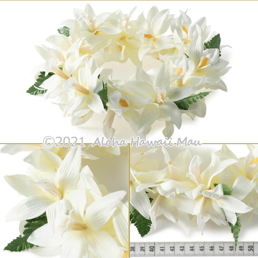 まとめ買いでお得 フラダンス レイ バンダオーキッド ヘッドバンド ホワイト ポォ ハク 花の王冠 花冠 白 ウクレレ 発表会 舞台 Washandlearn Us