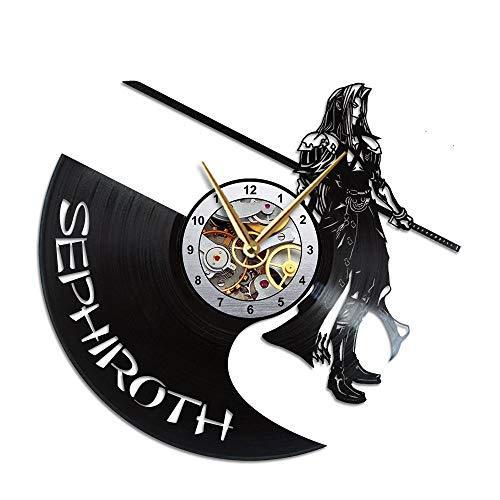 クリアランス最激安 のaroundthetime ファイナルファンタジー 7時計 セフィロスのギフト装飾 並行 ビニールレコード壁時計 ビニールレコード壁時計 7時計 オンラインストア割の