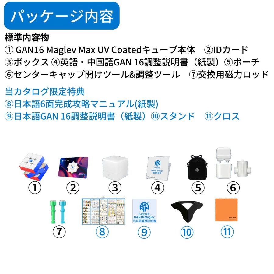 ［新品未開封］  CLEAR MAX 取扱說明書 付 GAN16 Maglev Max UV 日本語調整説明書 ＆ 日本語版6面解法手順説明書