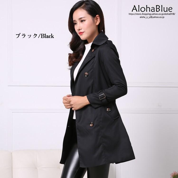 ダブルトレンチコート トレンチコート アウター コート ジャケット チェスターコート スプリングコート 細身 冬 春 レディース A Alohablue 通販 Yahoo ショッピング