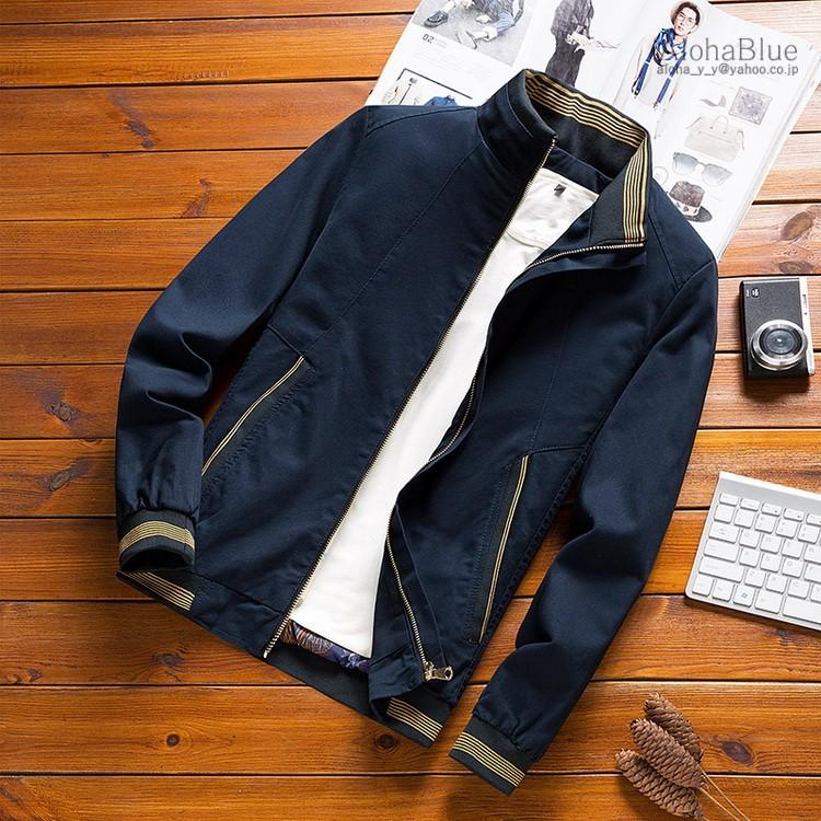 ミリタリージャケット メンズ ジャケット ジャンパー ブルゾン スタジャン お兄系 立て襟 防風 春 春服 アウター 40代 50代 60代 B Alohablue 通販 Yahoo ショッピング