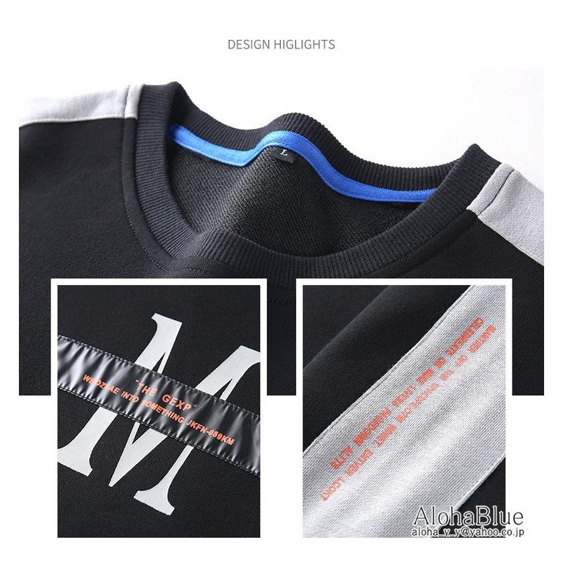 スウェット トレーナー 春服 春物 トップス 丸首 クルーネック カジュアル メンズトレーナー お洒落 新作 C Alohablue 通販 Yahoo ショッピング