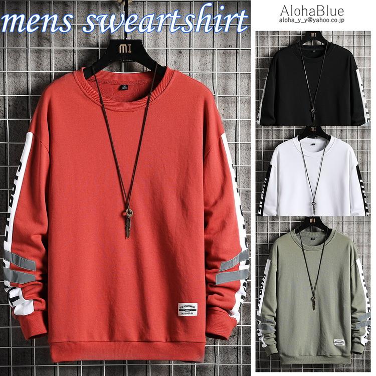 21 秋 新作 トレーナー トップス 秋物トレーナー きれいめ サイドライン クルーネック アメカジ 10代 代 30代 メンズ C Alohablue 通販 Yahoo ショッピング