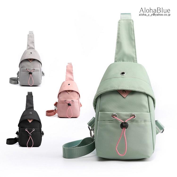 ボディバッグ おしゃれ 可愛い バッグ ナイロンバッグ カバン 鞄 斜めがけ 肩掛け 散歩 自転車 イヤホン穴つき レディース C Alohablue 通販 Yahoo ショッピング