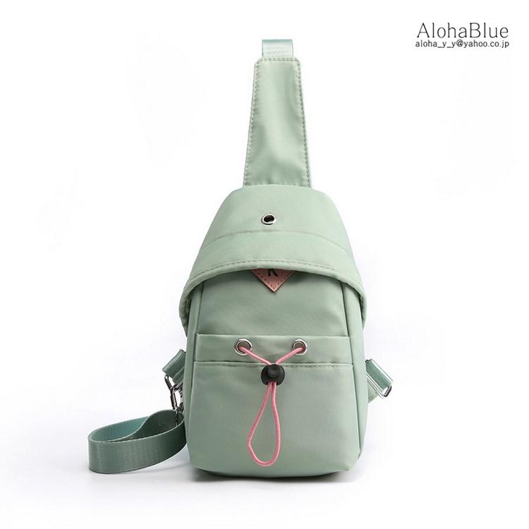 ボディバッグ おしゃれ 可愛い バッグ ナイロンバッグ カバン 鞄 斜めがけ 肩掛け 散歩 自転車 イヤホン穴つき レディース C Alohablue 通販 Yahoo ショッピング