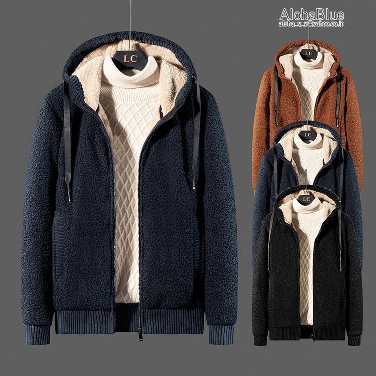 ボアパーカー メンズ ジップアップパーカー 裏ボア フリースパーカー 大きいサイズ あたたか アウター 秋冬 C Alohablue 通販 Yahoo ショッピング
