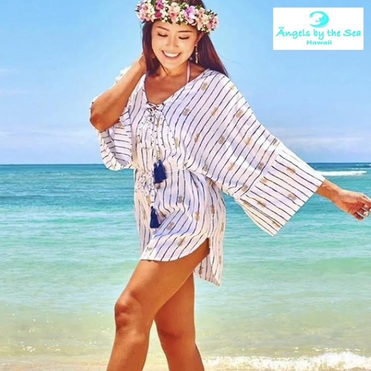 エンジェルズバイザシー チュニック ワンピース Angels By The Sea Hawaii 水着 羽織 アウター ビーチ リゾート ハワイ ファッション レディース Abs Iwalani Tunic 4 272 Aloha Diaries ハワイセレクトshop 通販 Yahoo ショッピング