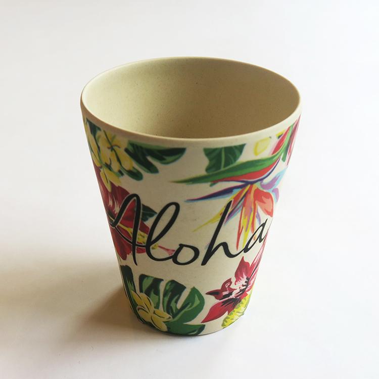 ハワイ カップ コップ 食器 バンブー ハワイアン雑貨 キッチン お土産 ハイビスカス プルメリア Sサイズ ボタニカル Botanical Banboo Cup S Khk Aloha Diaries ハワイセレクトshop 通販 Yahoo ショッピング