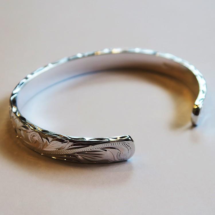 シルバーバングル　ハワイアンジュエリー【※難あり】 ハワイアンジュエリー シルバー バングル 8mm フラットバングル