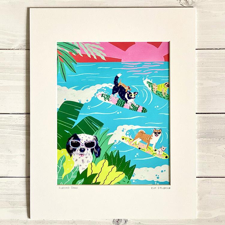 ハワイ アート 絵画 Kim Sielbeck キム シエルベック (Surfing ハワイ アート 絵画 Kim Sielbeck キム シエルベック (Surfing