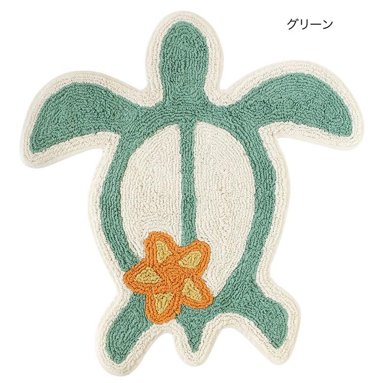 マット ホヌ ウミガメ プルメリア 玄関 室内 屋内 キッチン バス