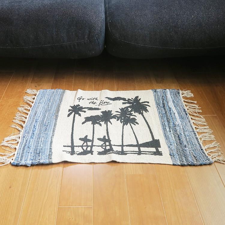 フロアマット デニム サーフマット 玄関 室内 屋内 キッチン バス ラグ 65cm サーフィン 西海岸 カリフォルニア ハワイ インテリア Mat Redenim Surf Khk Aloha Diaries ハワイセレクトshop 通販 Yahoo ショッピング