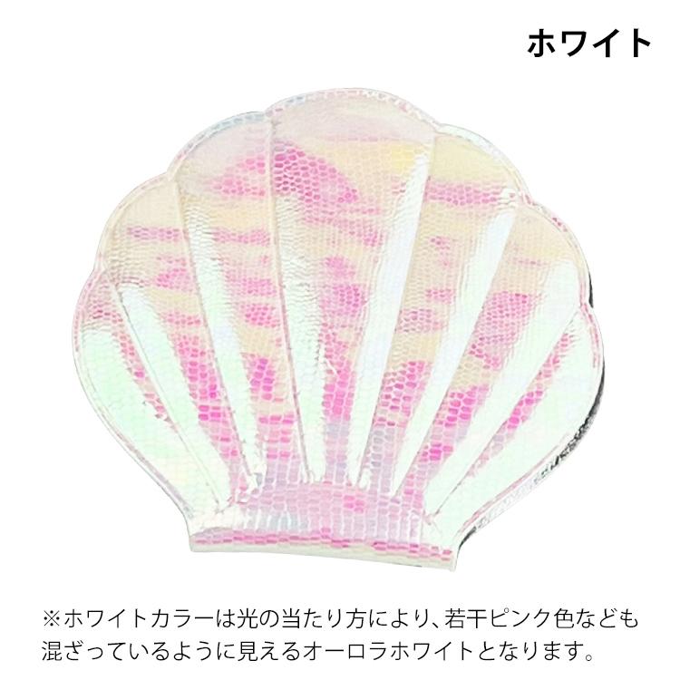シェルミラー Mサイズ コンパクトミラー 鏡 折りたたみ 折り畳み 貝殻