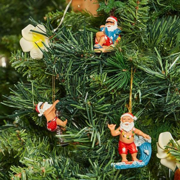 【美品】ハワイアンサンタクロースオーナメント クリスマス 飾り ハワイアンサンタ ツリーオーナメント【ハワイ/ハワイアン