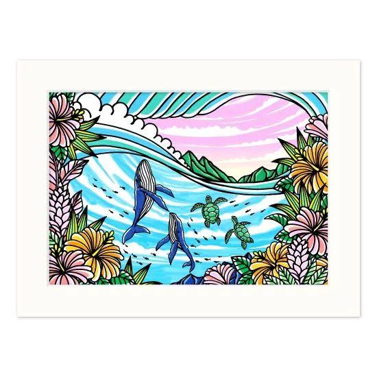 ninnin様確認用♡インテリア♡海の絵♡ハワイ♡ギフト♡絵 Sarah Caudle サラカードル ハワイ アート 絵画 プリント ハワイアン