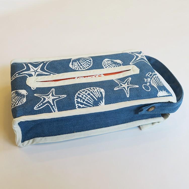 ティッシュケース ティッシュボックスケース ティッシュカバー オーシャンデニム 貝殻 ヒトデ ハワイ インテリア 雑貨 マリン 西海岸 Tissueboxcase Oc Denim Shell Khk Aloha Diaries ハワイセレクトshop 通販 Yahoo ショッピング
