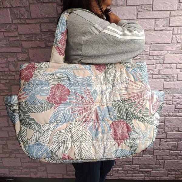Hula Lani（フララニ） 新柄 ハワイアンバッグ 中綿トートバッグ 大