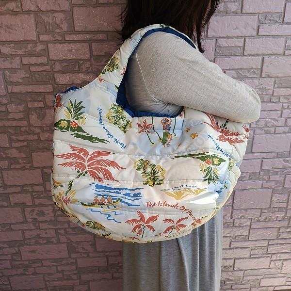 プルメリア柄ミニミニトートバッグ中 ミニバッグ プルメリア＆リーフ柄 ミニトートバッグ プルメリア