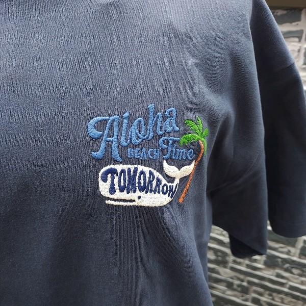 Hula Lani（フララニ） 特価 ハワイアンTシャツ クジラ SS 刺しゅうTEE