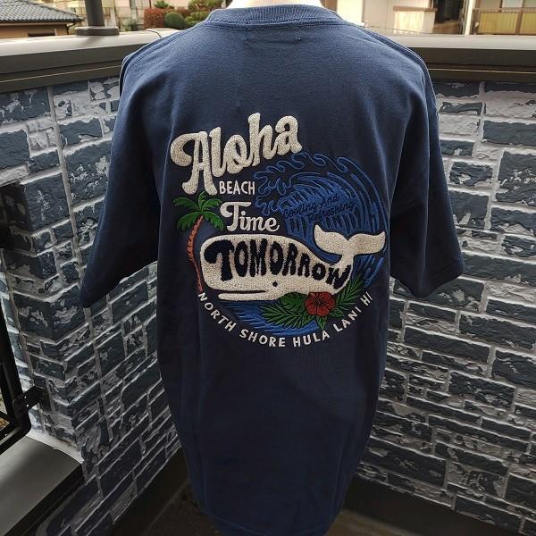 Hula Lani（フララニ） 特価 ハワイアンTシャツ クジラ SS 刺しゅうTEE