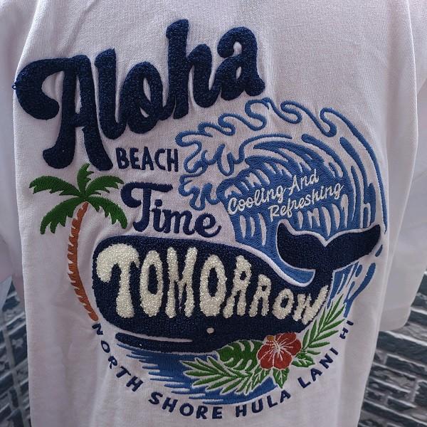 Hula Lani（フララニ） 特価 ハワイアンTシャツ クジラ SS 刺しゅうTEE