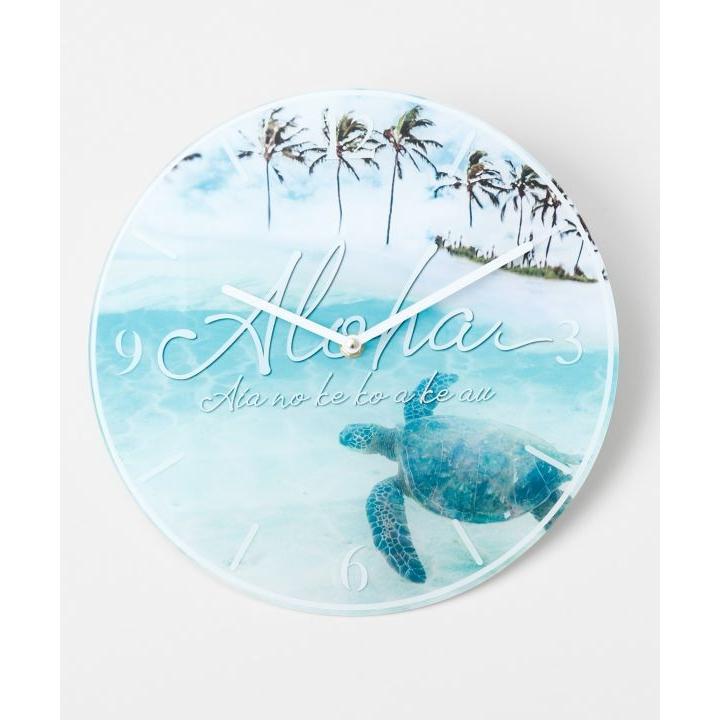 ハワイアン時計 アロハカイクロックM 42HP2210 ハワイアン壁掛け時計 ハワイインテリア時計 カヒコ 丸型時計 ハワイ時計