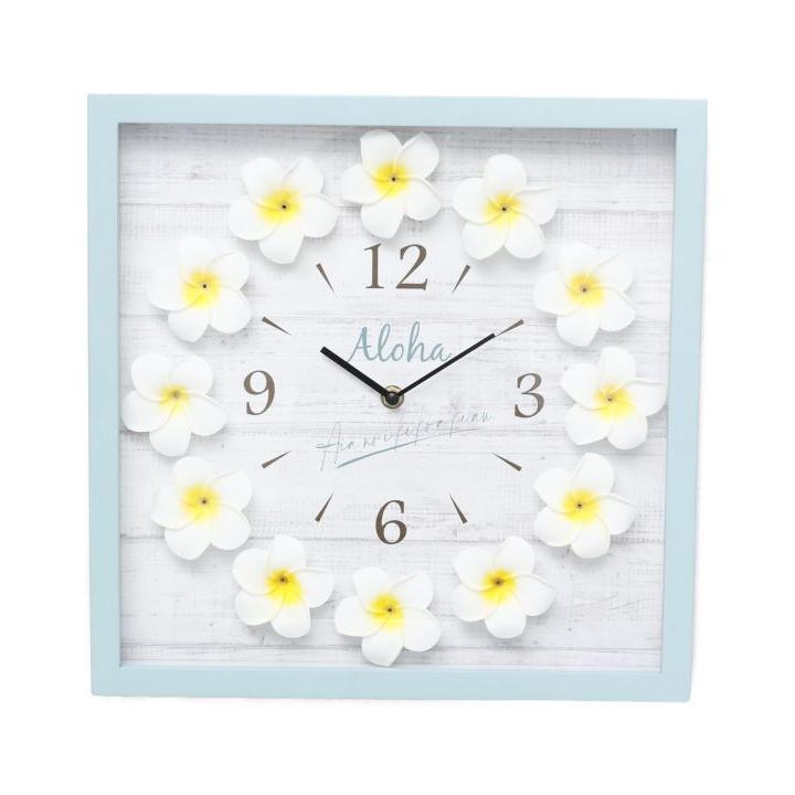 ハワイアン時計 プルメリア時計 プルメクロック 42HP3103 ハワイアン壁掛け時計 ハワイインテリア時計 カヒコ 時計 ハワイ時計