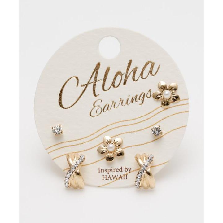 NEE ピアス、ブレスセット Kahiko ハワイアンピアス 6個セット プアリナセットピアス