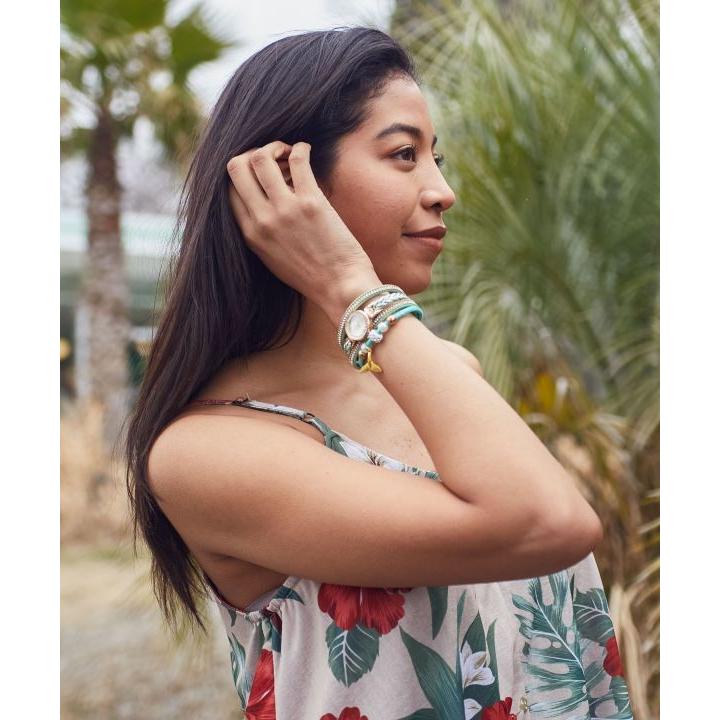 Kahiko（カヒコ） ハワイアン腕時計 ホエールビジュウォッチ 42CZ4208