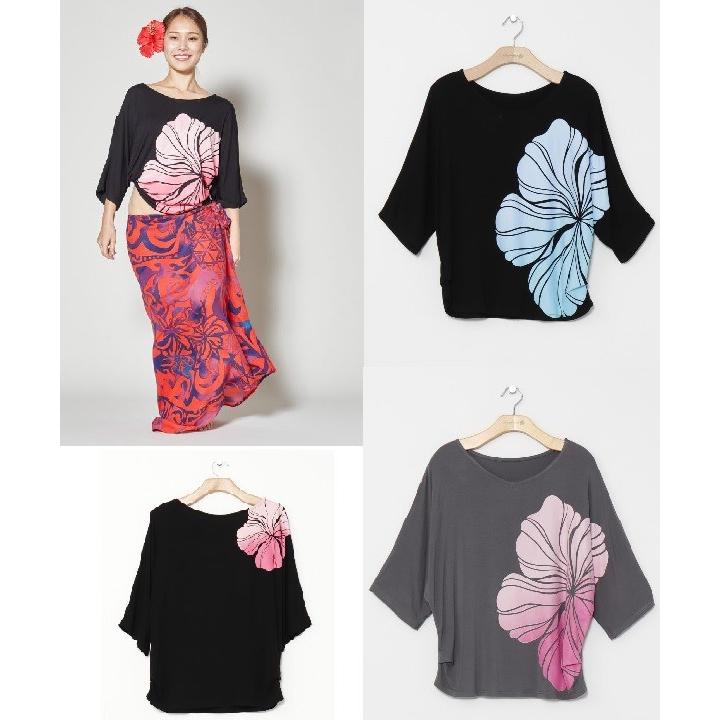 Maunaloa（マウナロア） ハワイアンTシャツ レディース フラダンス T