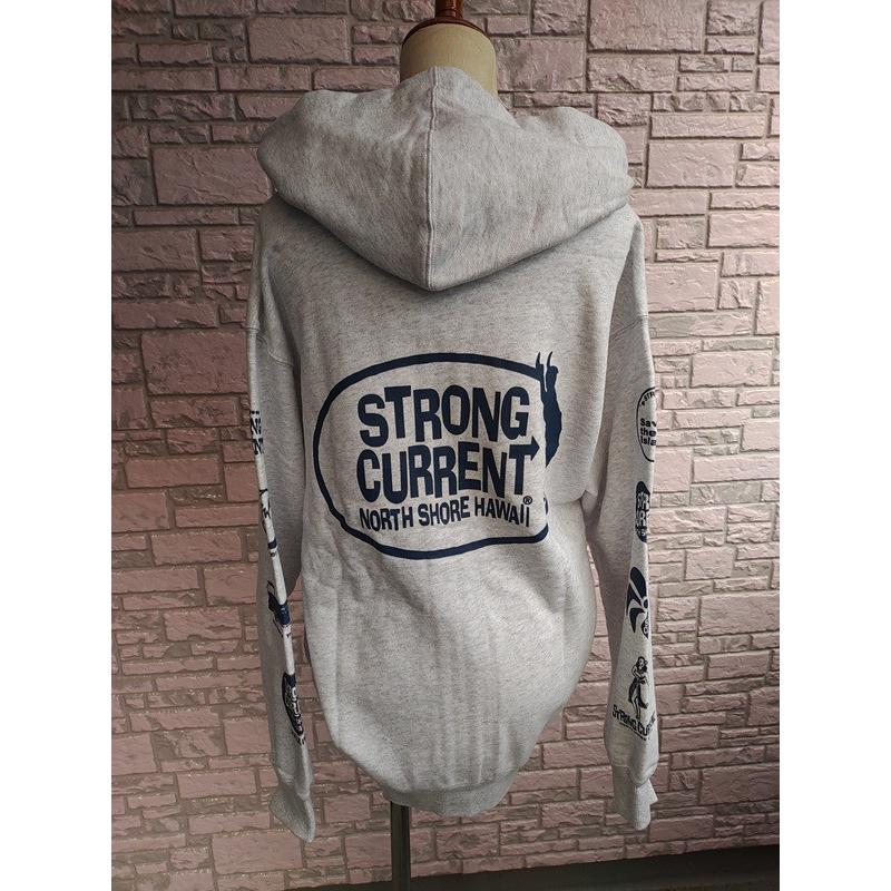 strong ours パーカー　グレー STRONG CURRENT（ストロングカレント） 限定割引 ハワイアンパーカー