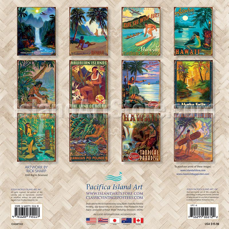 2025年版 ハワイ デラックスカレンダー 壁掛けカレンダー