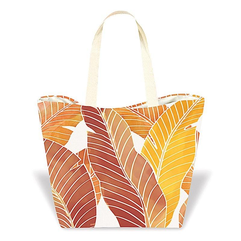 ハワイ トートバッグ マザーズバッグ ママバッグ レッスンバッグ ビーチバッグ 軽量 BEACH TOTE BAG トロピカル リーブス