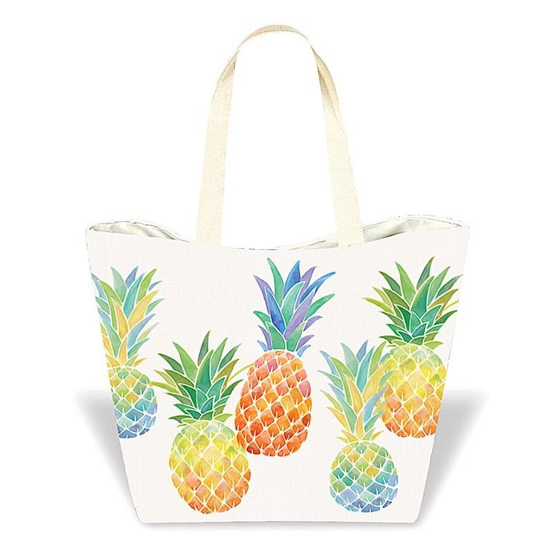 ハワイ トートバッグ マザーズバッグ ママバッグ レッスンバッグ ビーチバッグ 軽量 BEACH TOTE BAG パイナップル