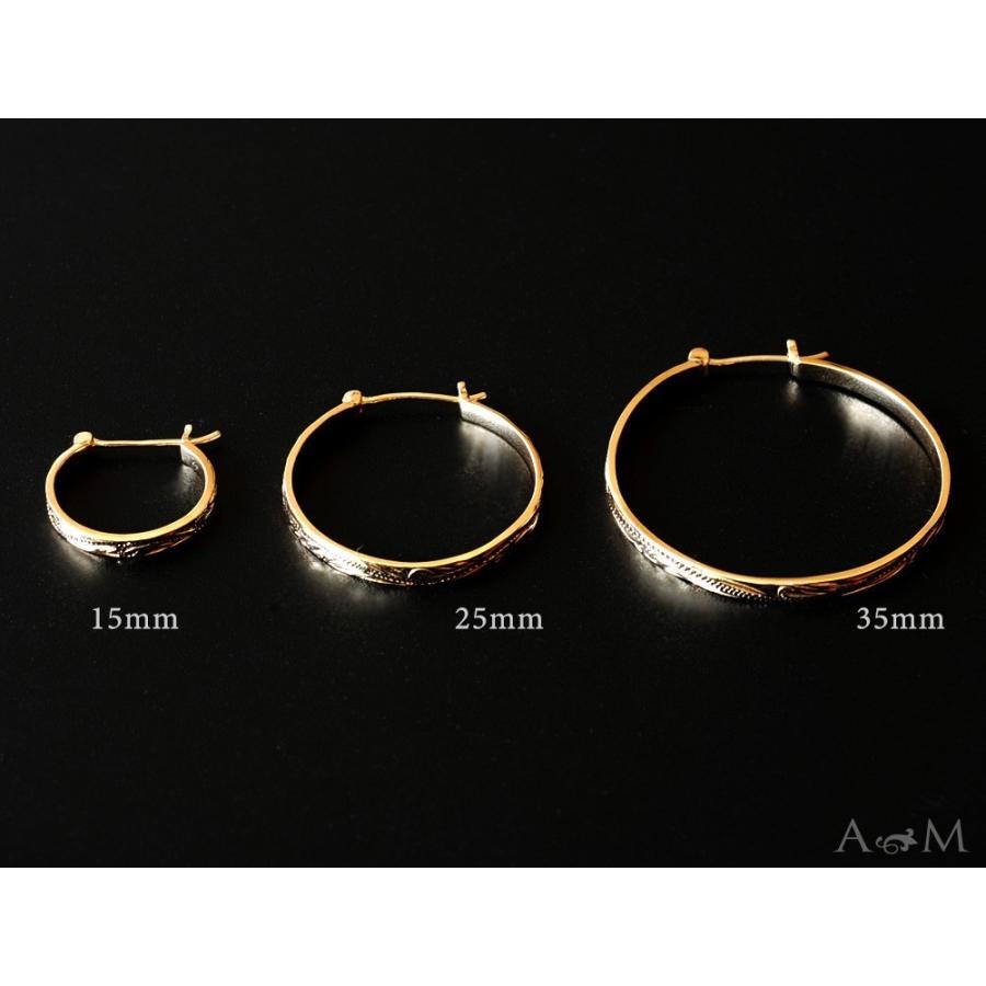 ALOHA MANA ハワイアンジュエリー ピアス フープピアス K18 k18 ALOHA MANA ハワイアンジュエリー ピアス フープピアス K18 k18