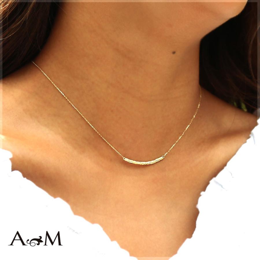 ネックレス ハワイアンジュエリー 18金 40cm レディース 女性 ジェントルウェーブ バー K18 ペンダント Ane1149 ハワイアンジュエリー アロハマナ 通販 Yahoo ショッピング