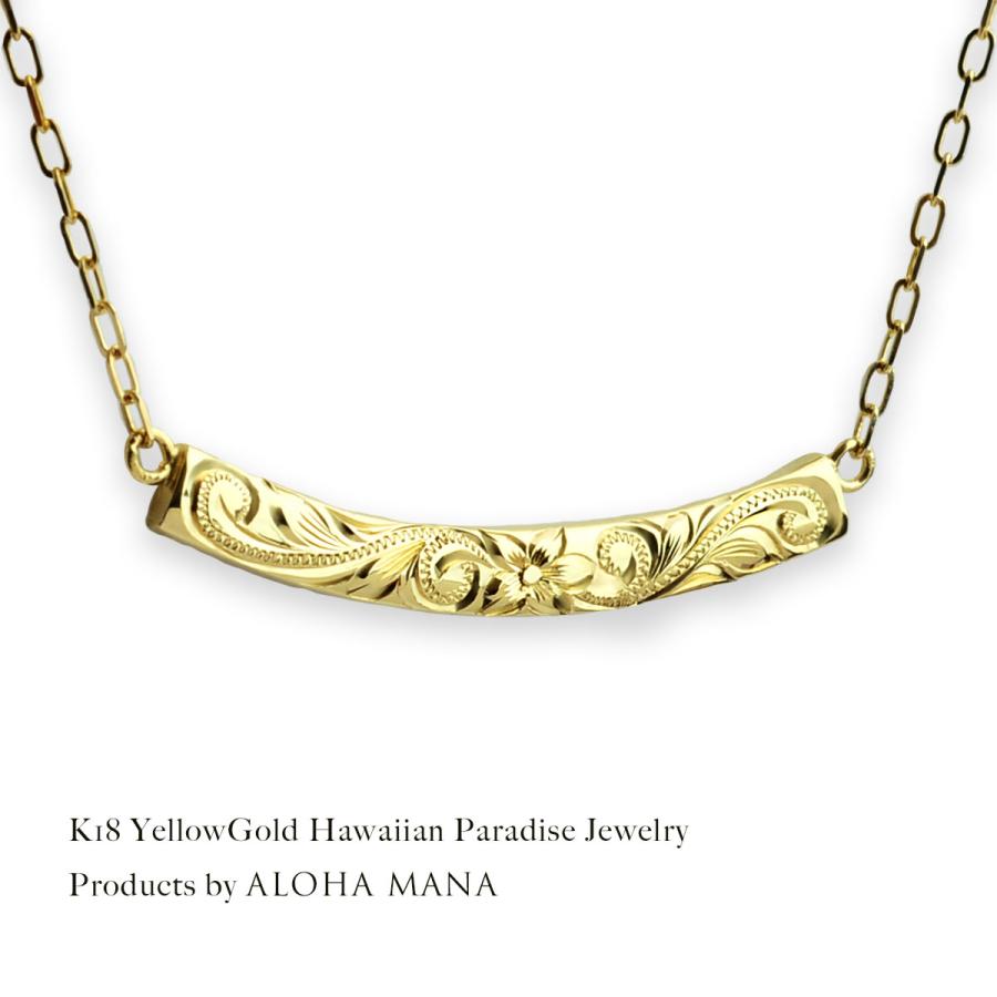ALOHA MANA ハワイアンジュエリー ネックレス K18 YG ゴールド