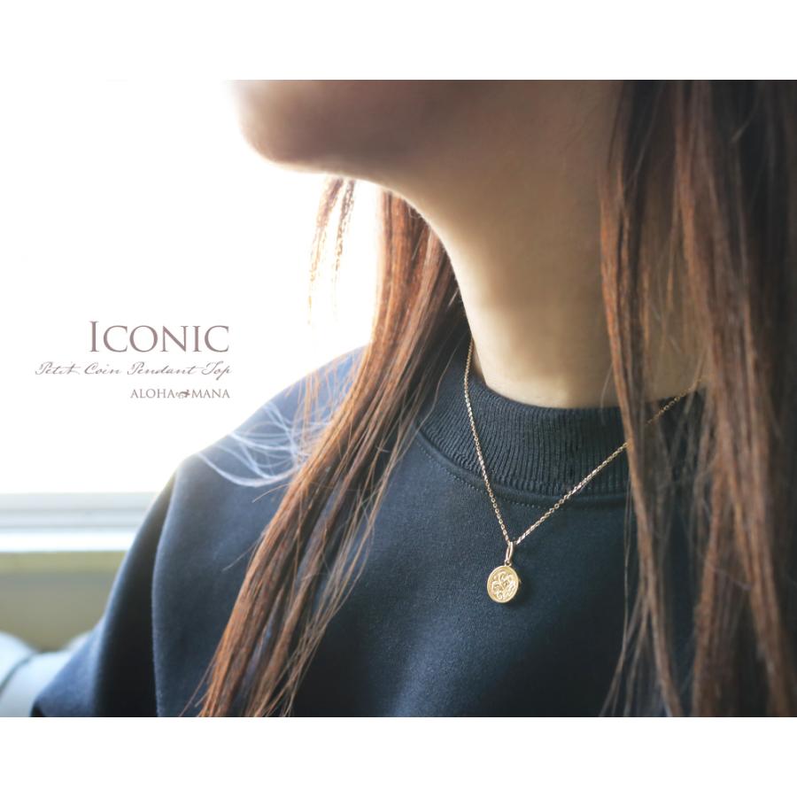 ハワイアンジュエリー ネックレス レディース 18金 K18 ゴールド【Iconic】アイコニックラウンド  ペンダントトップ apd1717k18｜alohamana｜05