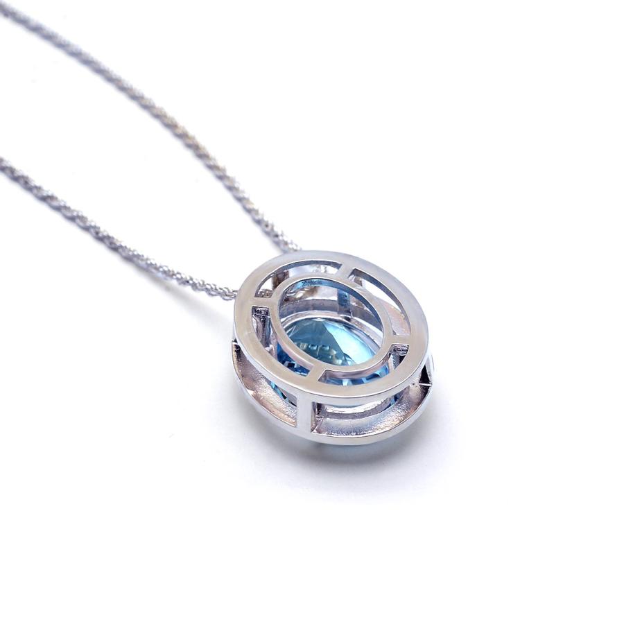 青色オーバル型ペンダント ALOHA MANA（アロハマナ） ハワイアンジュエリー ネックレス 大粒