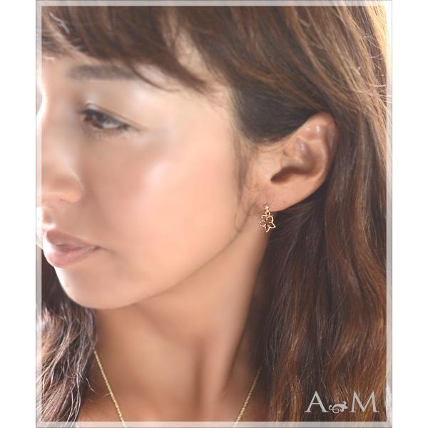 ALOHA MANA ハワイアンジュエリー ピアス K18 k18ゴールド 18金 エアー
