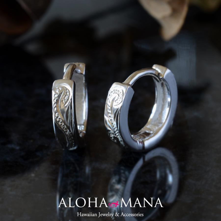 ALOHA MANA ハワイアンジュエリー シルバー925 フープピアス ALOHA MANA ハワイアンジュエリー シルバー925 フープピアス