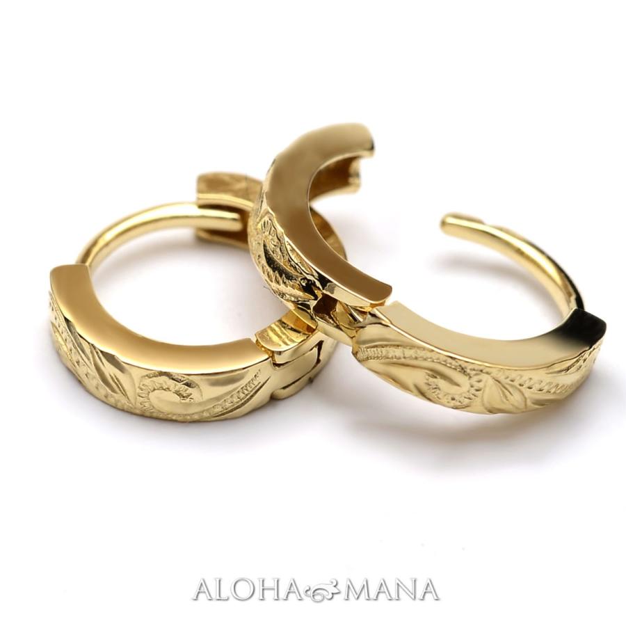 売り切り価格k10ピアス　ハワイアンジュエリー ALOHA MANA ハワイアンジュエリー ピアス k10 10金 ゴールド フープ